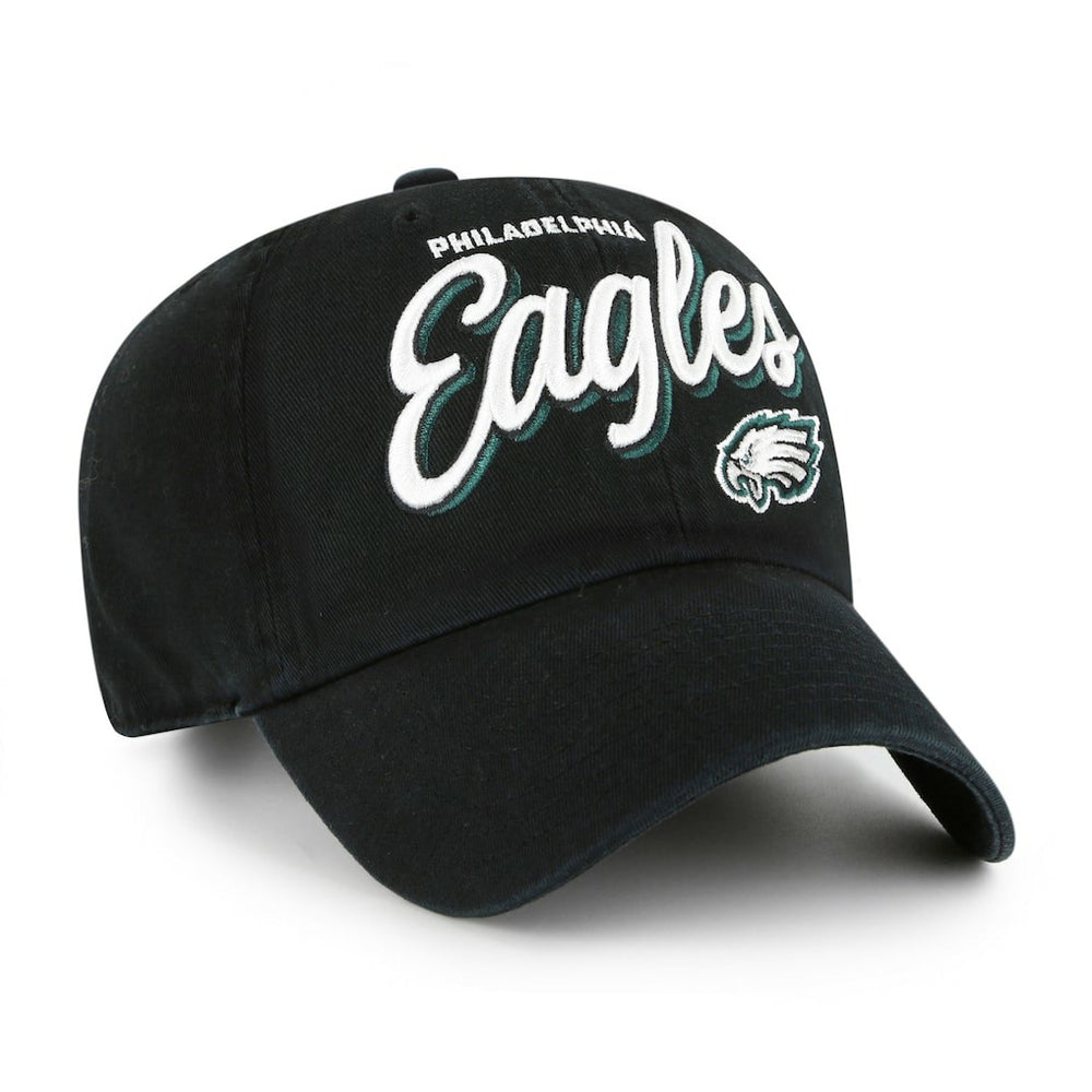 47 brand Philadelphia Eagles '47 Women's Ariana Clean Up Adjustable Hat Black