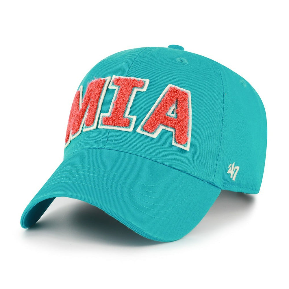 47 brand Miami Dolphins '47 Women's Zoey Clean Up Adjustable Hat Aqua