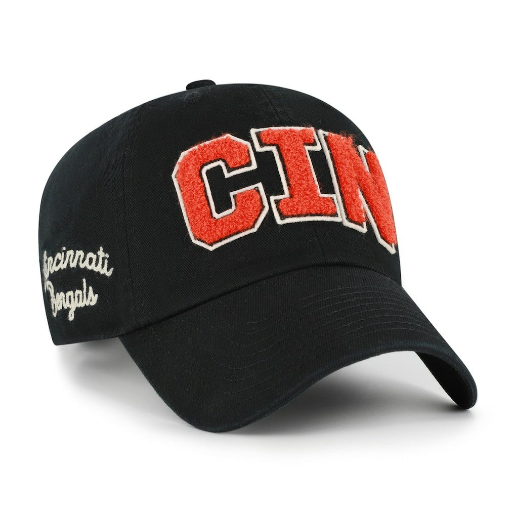 47 brand Cincinnati Bengals '47 Women's Zoey Clean Up Adjustable Hat Black