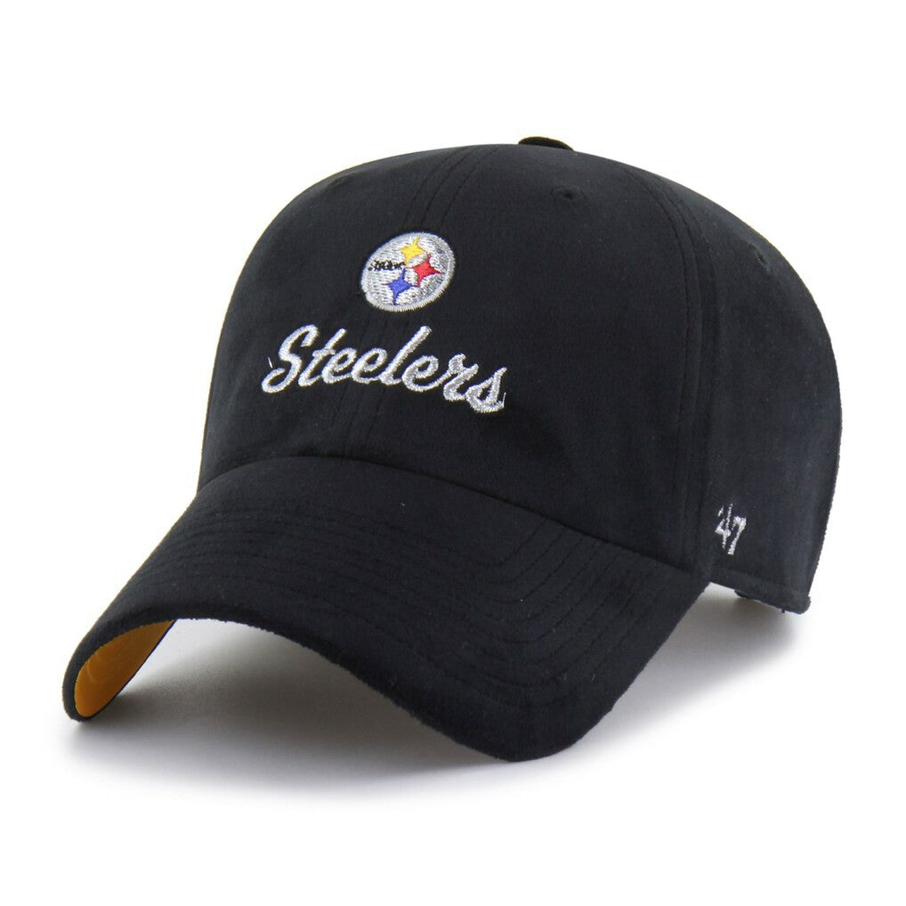 47 brand Pittsburgh Steelers '47 Women's Spirited Clean Up Adjustable Hat Black
