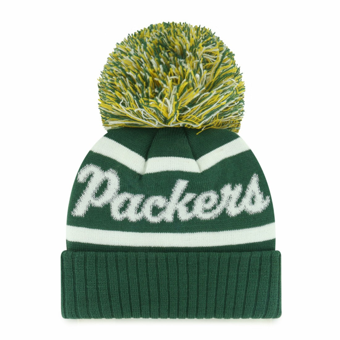 47 brand Green Bay Packers '47 Women's Spirited Cuffed Knit Hat with Pom Green