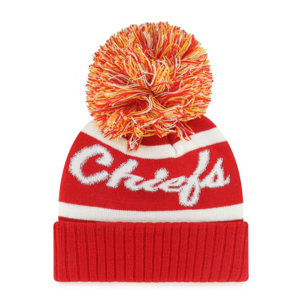 47 brand Kansas City Chiefs '47 Women's Spirited Cuffed Knit Hat with Pom Red