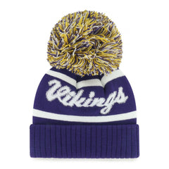 47 brand Minnesota Vikings '47 Women's Spirited Cuffed Knit Hat with Pom Purple