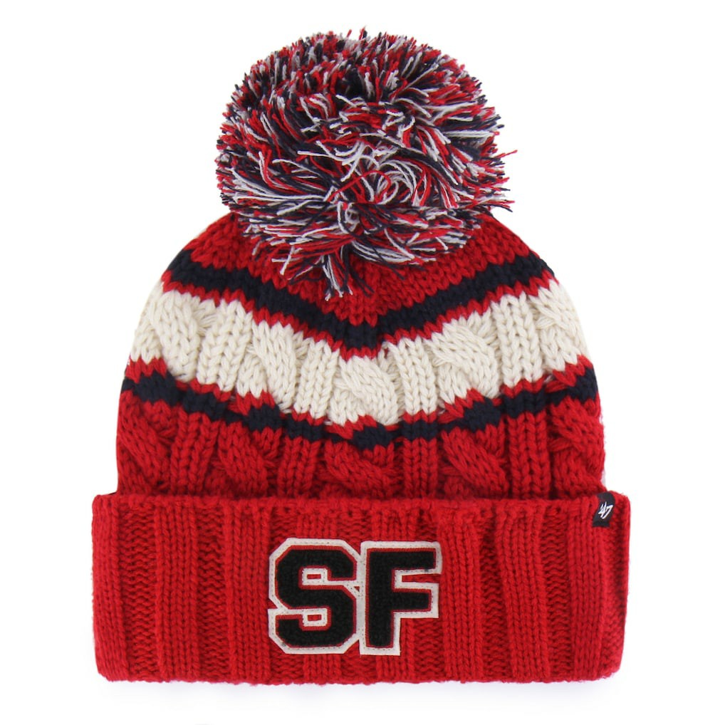 47 brand San Francisco 49ers '47 Women's Emma Cuffed Knit Hat with Pom Scarlet