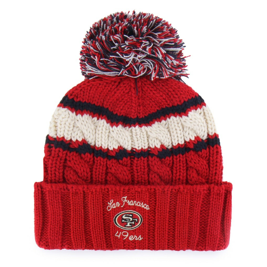 47 brand San Francisco 49ers '47 Women's Emma Cuffed Knit Hat with Pom Scarlet