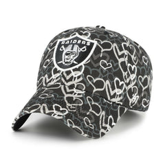 47 brand Las Vegas Raiders '47 Girls Youth Mural Clean Up Adjustable Hat Black