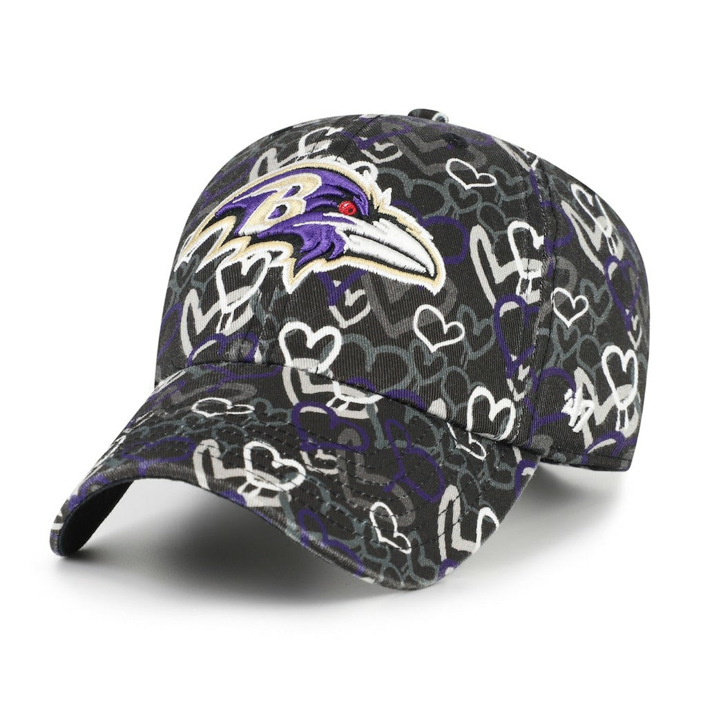 47 brand Baltimore Ravens '47 Girls Youth Mural Clean Up Adjustable Hat Black