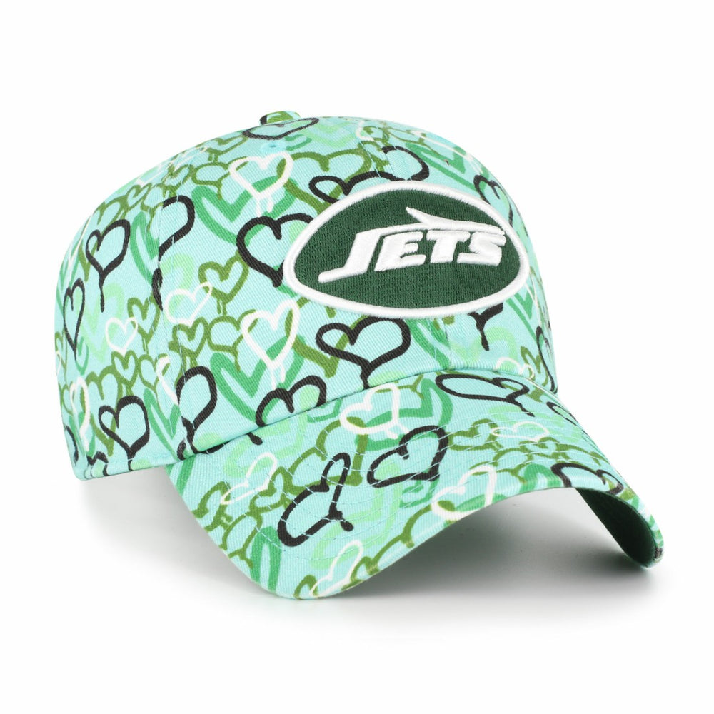 47 brand New York Jets '47 Girls Youth Mural Clean Up Adjustable Hat Green