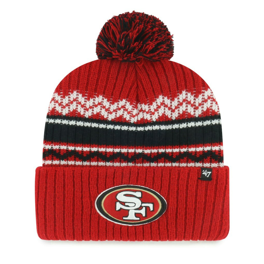 47 brand San Francisco 49ers '47 Youth Polar Vortex Cuffed Knit Hat with Pom Scarlet
