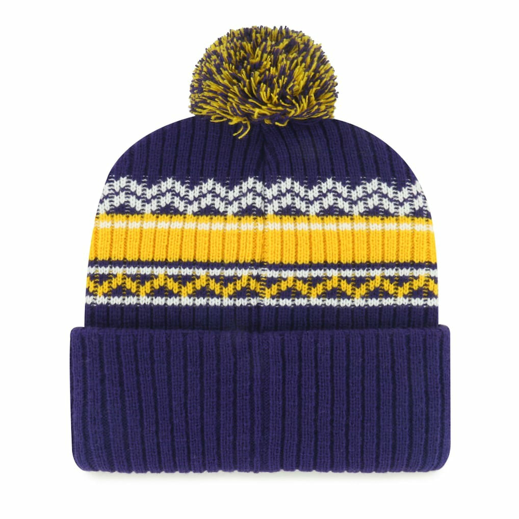 47 brand Minnesota Vikings '47 Youth Polar Vortex Cuffed Knit Hat with Pom Purple