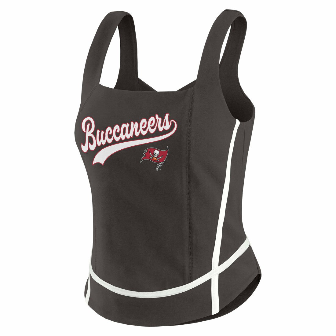 Tampa Bay Buccaneers WEAR by Erin Andrews Women's Square Neck Tank Top Pewter