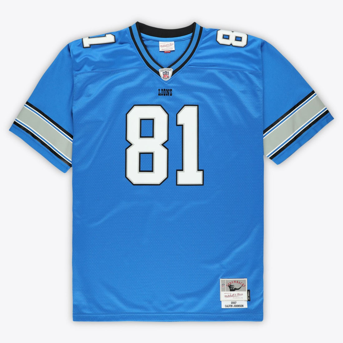 Mitchell & Ness Calvin Johnson Detroit Lions Big & Tall 2007 Legacy Retired Player Jersey Blue
