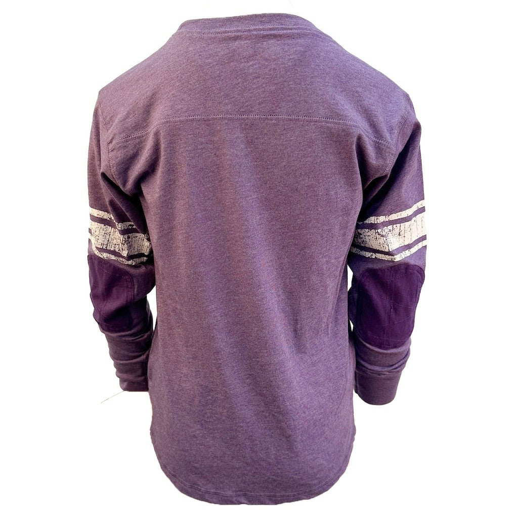 Minnesota Vikings Wes & Willy Youth Football Long Sleeve T-Shirt Heather Purple