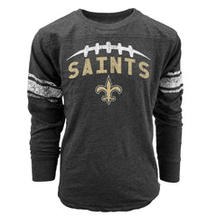 New Orleans Saints Wes & Willy Youth Football Long Sleeve T-Shirt Black