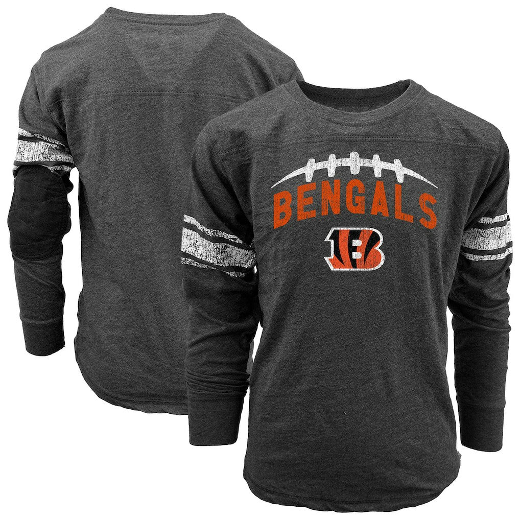 Cincinnati Bengals Wes & Willy Youth Football Long Sleeve T-Shirt Black