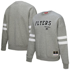 Philadelphia Flyers Mitchell & Ness Women's Logo Lightweight Pullover Sweatshirt - Heather Gray - NHL 202679015