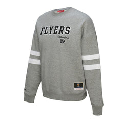 Philadelphia Flyers Mitchell & Ness Women's Logo Lightweight Pullover Sweatshirt - Heather Gray - NHL 202679015