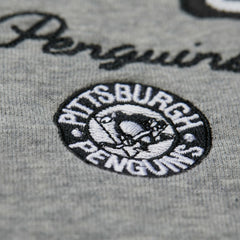 Pittsburgh Penguins Mitchell & Ness Women's Logo Lightweight Pullover Sweatshirt - Heather Gray - NHL 202679018