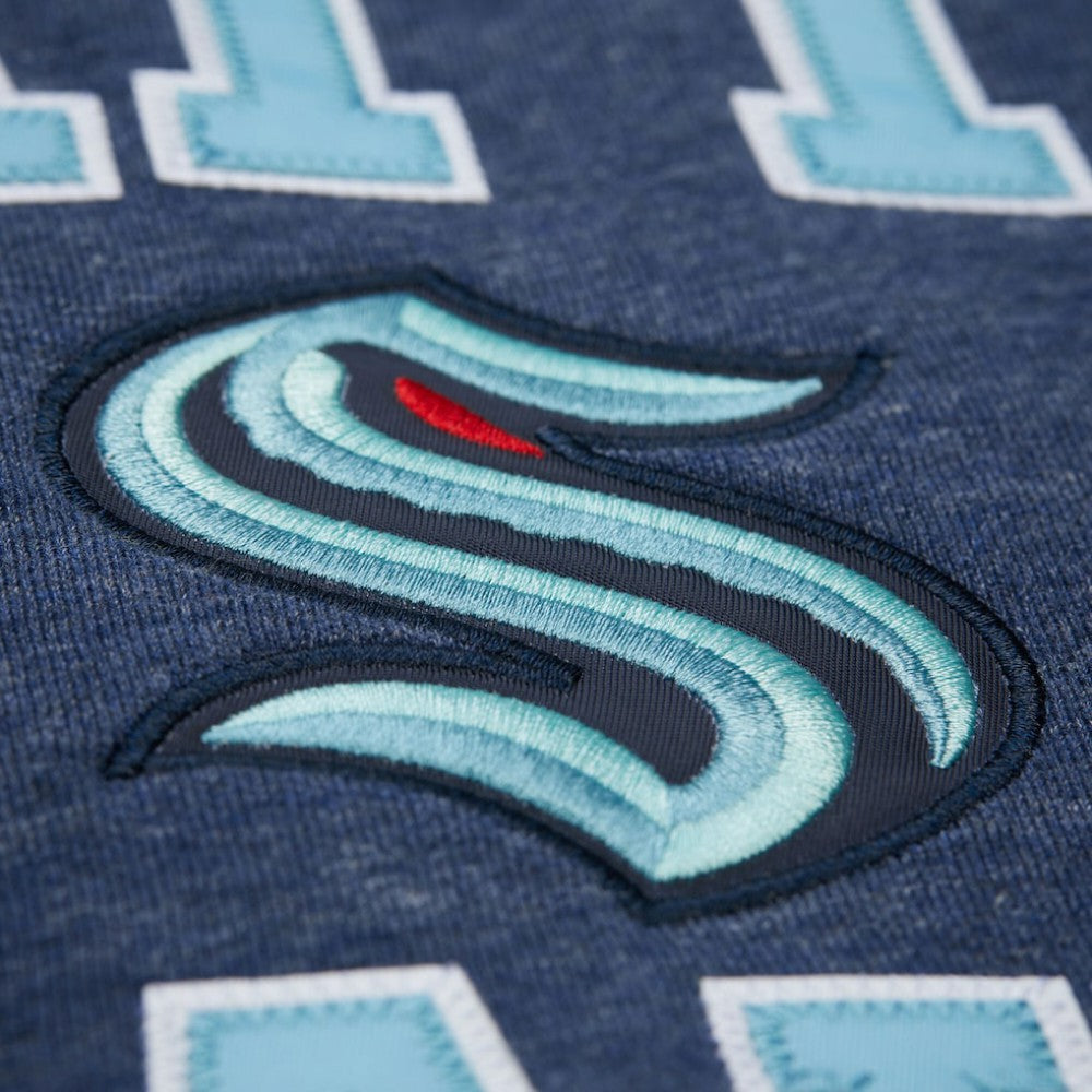 Seattle Kraken Mitchell & Ness Playoff Win Fleece Pullover Sweatshirt - Deep Sea Blue - NHL 202679021