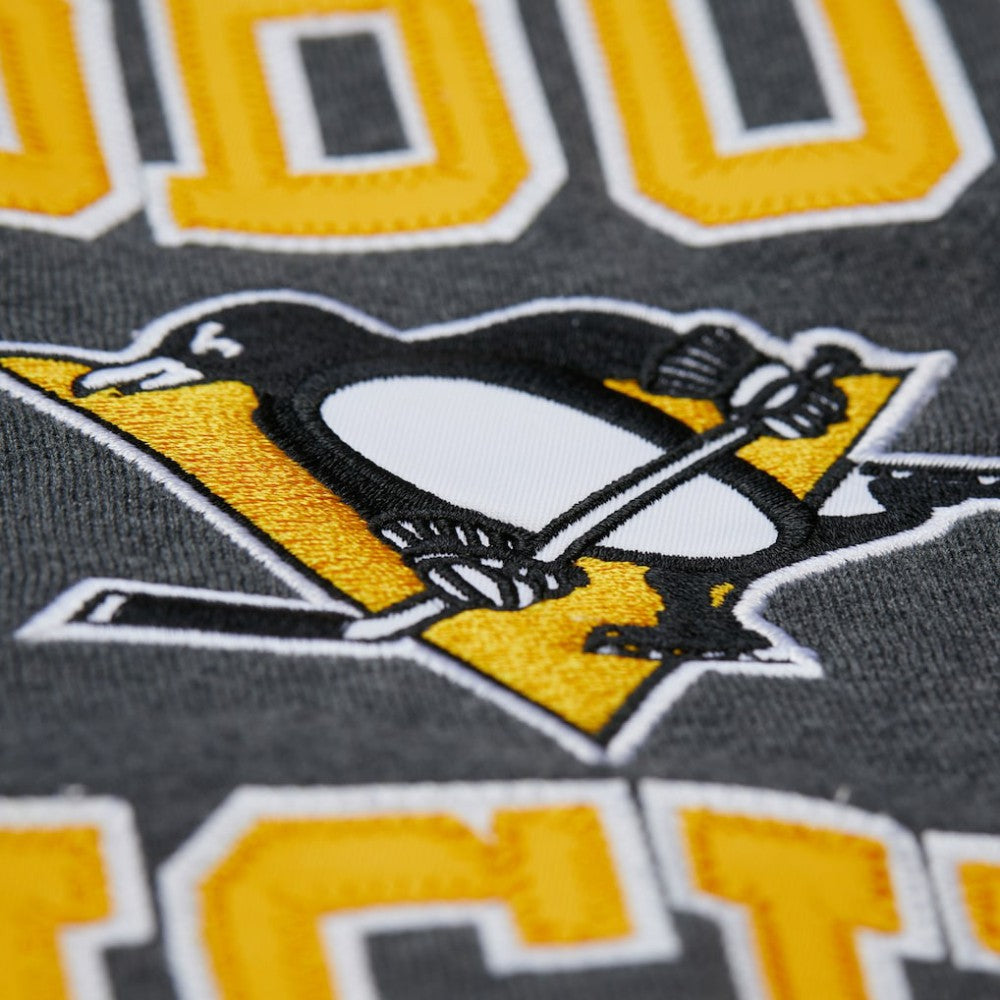 Pittsburgh Penguins Mitchell & Ness Playoff Win Fleece Pullover Sweatshirt - Heather Charcoal - NHL 202679023