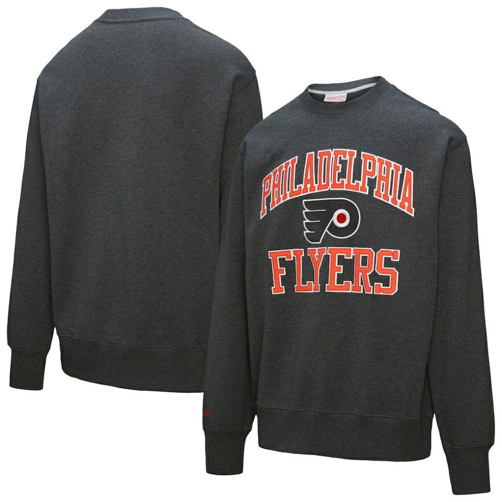 Philadelphia Flyers Mitchell & Ness Playoff Win Fleece Pullover Sweatshirt - Charcoal - NHL 202679026