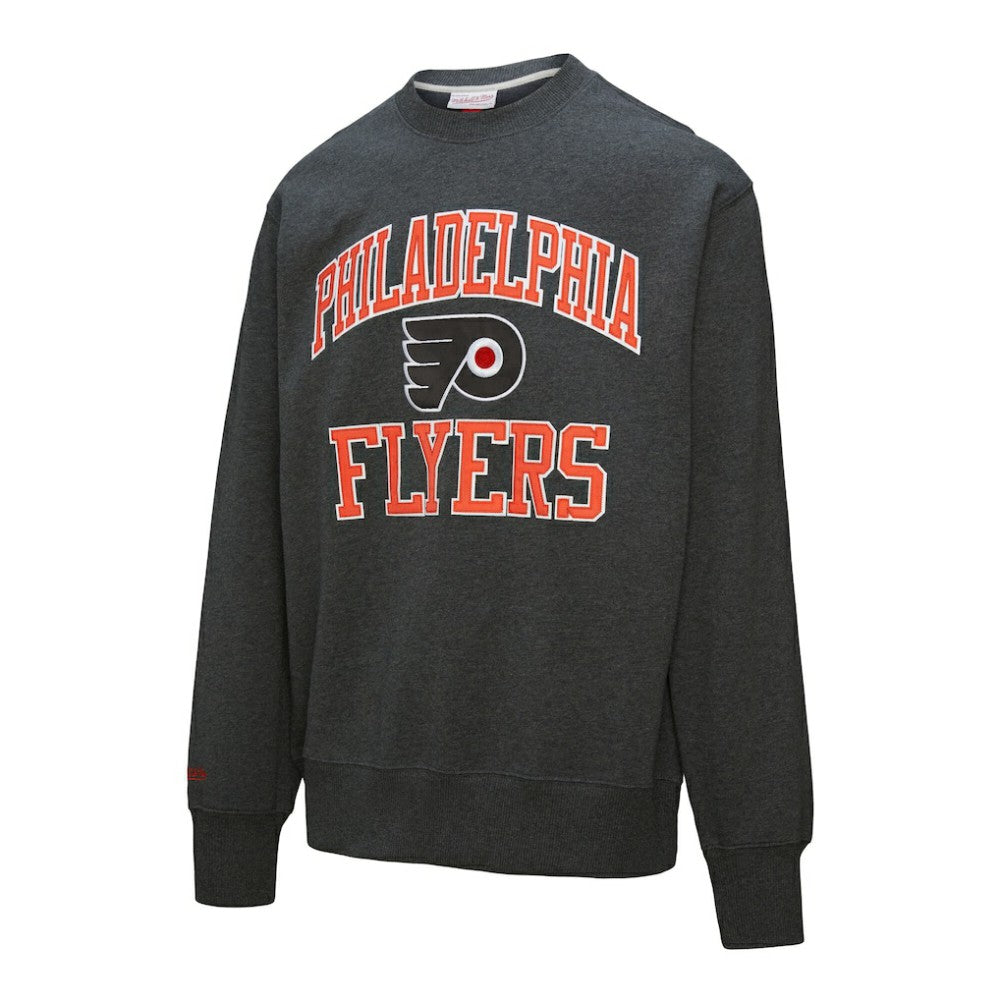 Philadelphia Flyers Mitchell & Ness Playoff Win Fleece Pullover Sweatshirt - Charcoal - NHL 202679026