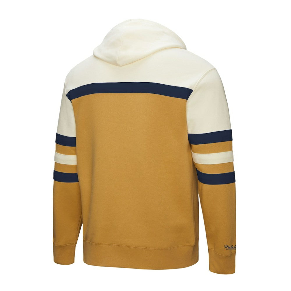 Columbus Blue Jackets Mitchell & Ness Head Coach Pullover Hoodie - Gold/Cream - NHL 202679029