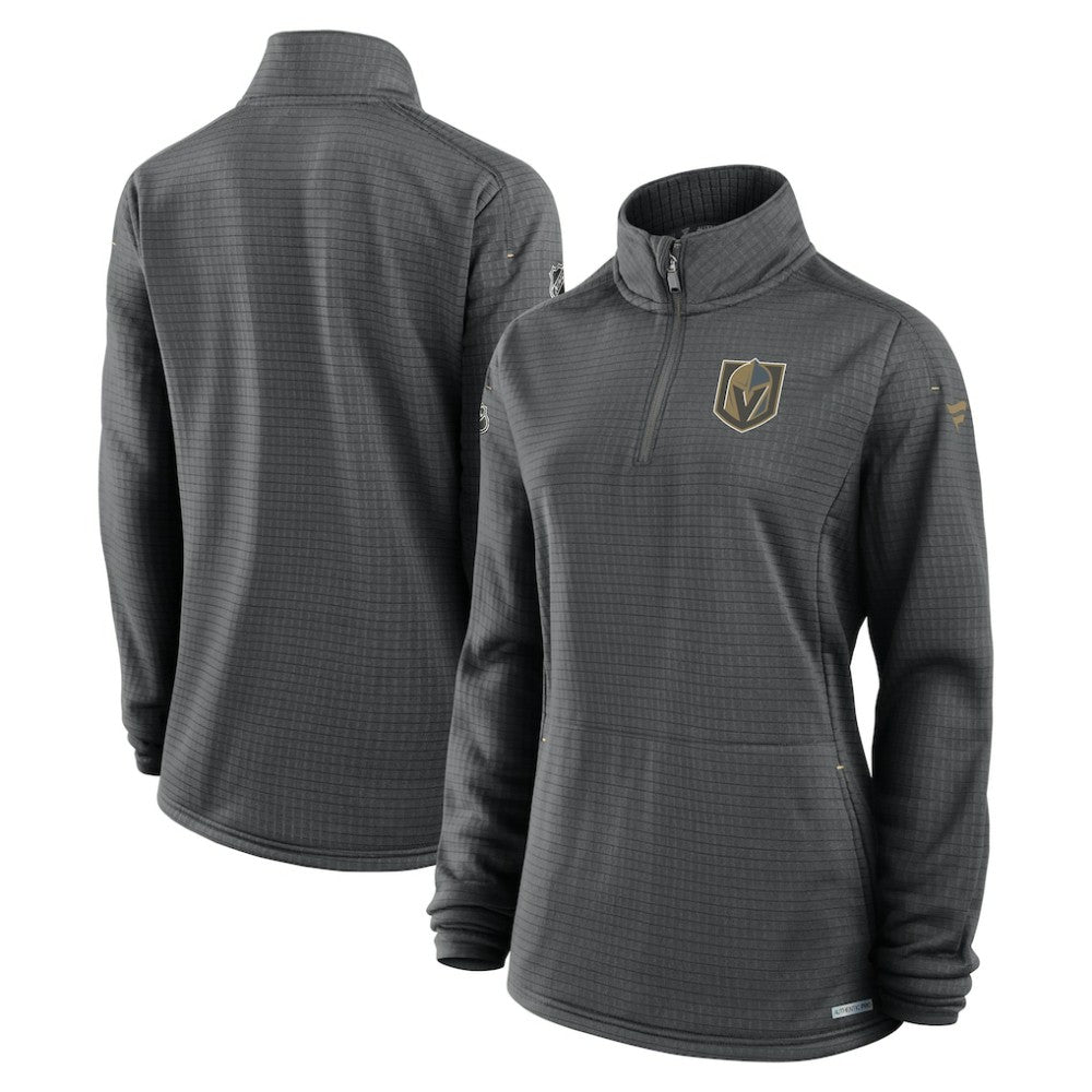 Vegas Golden Knights Fanatics Women's Authentic Pro Rink Quarter-Zip Pullover  - Charcoal - NHL 202679671