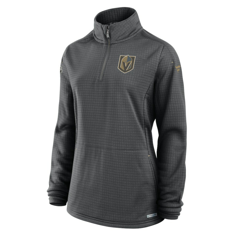 Vegas Golden Knights Fanatics Women's Authentic Pro Rink Quarter-Zip Pullover  - Charcoal - NHL 202679671