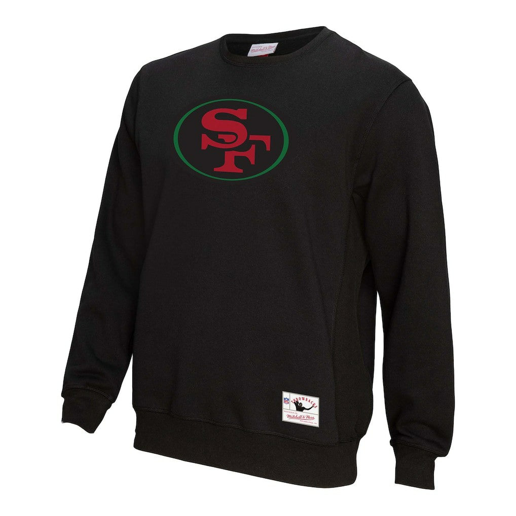 Mitchell & Ness San Francisco 49ers Unisex Black Excellence Collection Icon Pullover Sweatshirt Black