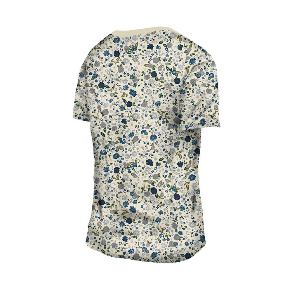 Dallas Cowboys New Era Women's Glam Game Floral Scoop Neck T-Shirt Cream