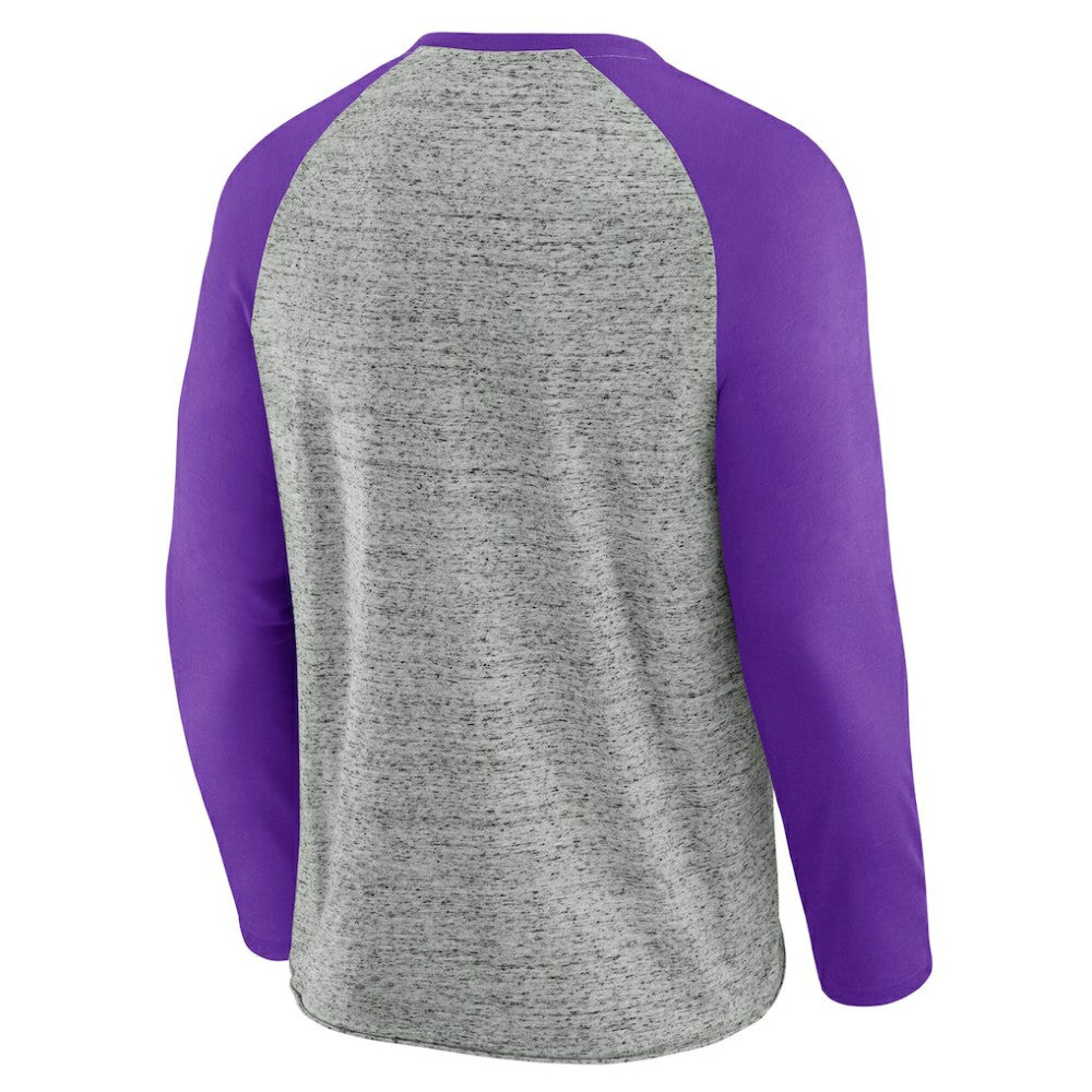 Arizona Diamondbacks Darius Rucker Collection by Fanatics Raw Edge Raglan Long Sleeve Baseball T-Shirt - Heather Gray - Fanatics Lifestyle