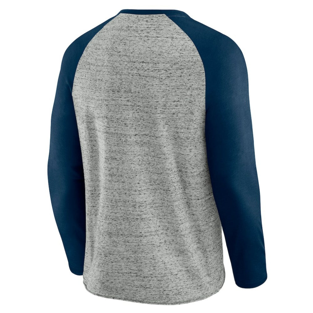Boston Red Sox Darius Rucker Collection by Fanatics Raw Edge Raglan Long Sleeve Baseball T-Shirt - Heather Gray - Fanatics Online