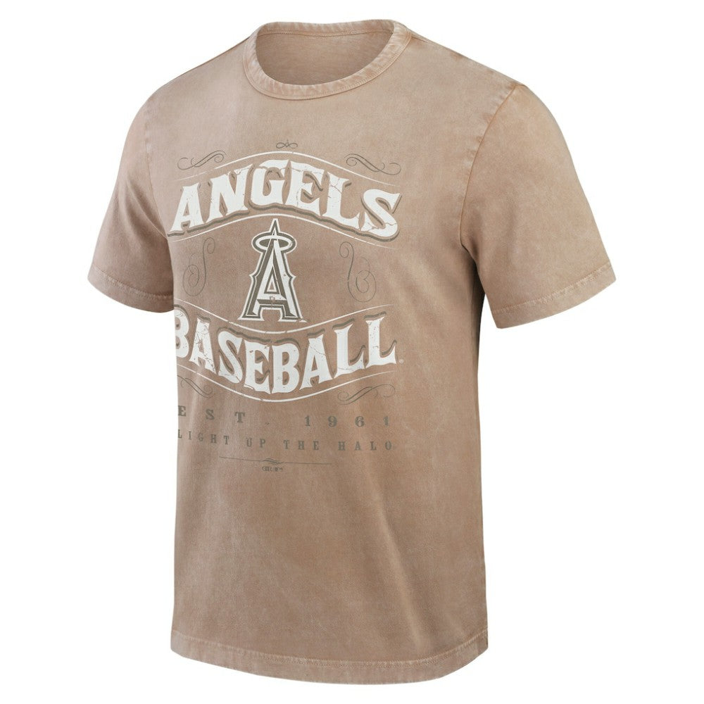 Los Angeles Angels Darius Rucker Collection by Fanatics Sunfaded T-Shirt - Tan - Fanatics Discount