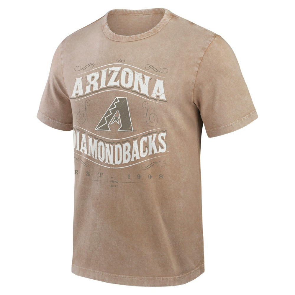 Arizona Diamondbacks Darius Rucker Collection by Fanatics Sun Faded T-Shirt - Tan - Fanatics on Sale