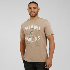 Miami Marlins Darius Rucker Collection by Fanatics Sunfaded T-Shirt - Tan - Fanatics on Sale