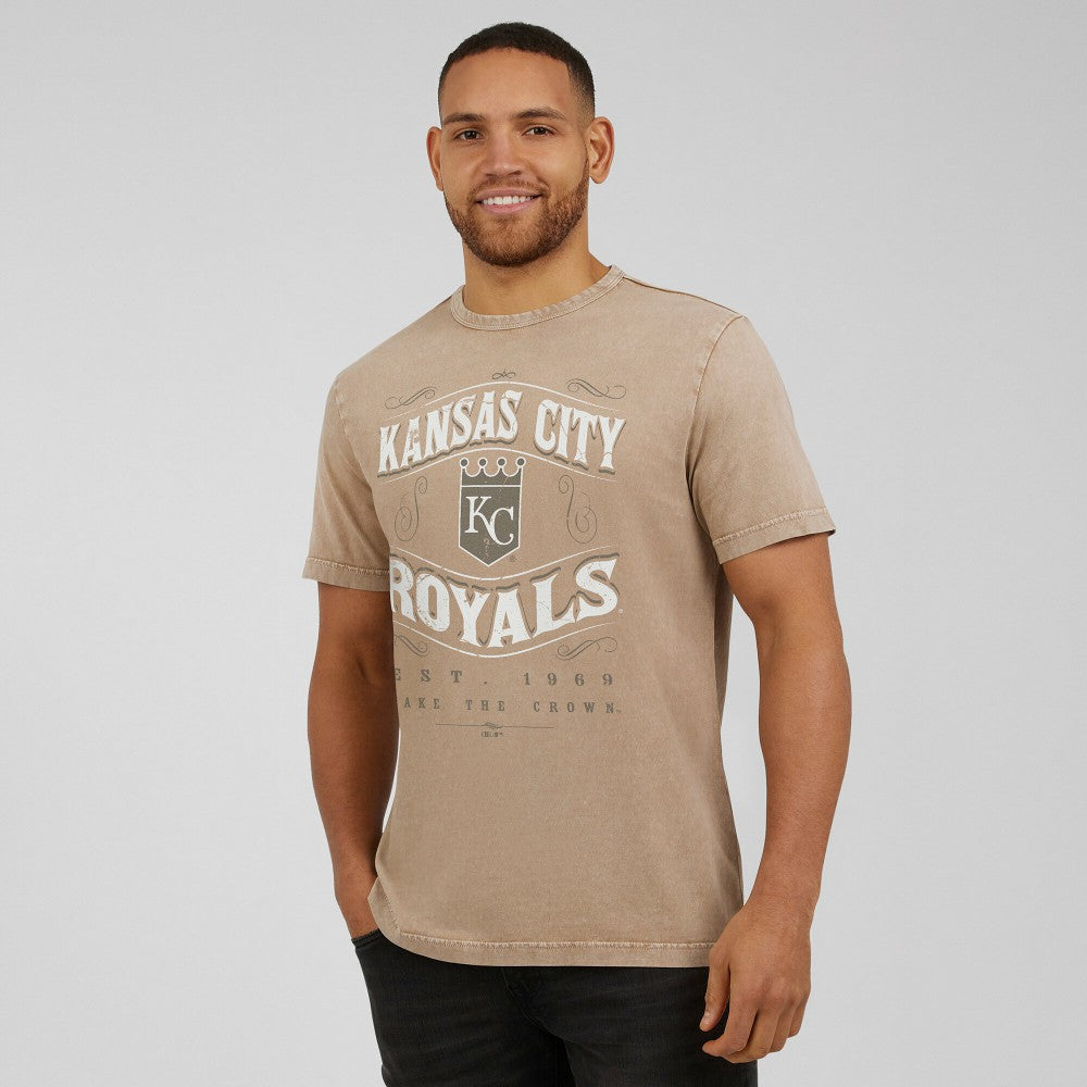 Kansas City Royals Darius Rucker Collection by Fanatics Sun Faded T-Shirt - Tan - Fanatics on Sale