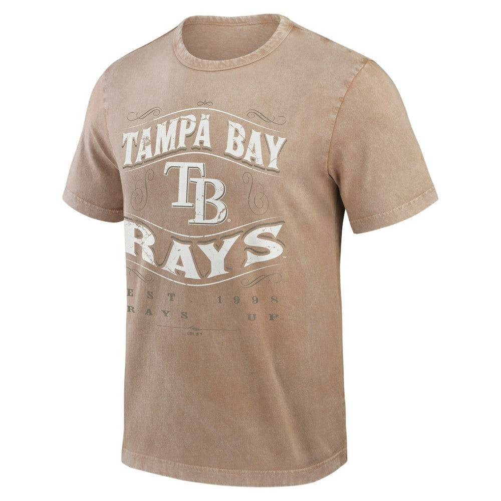 Tampa Bay Rays Darius Rucker Collection by Fanatics Sun Faded T-Shirt - Tan - Fanatics Discount