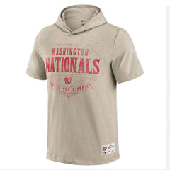 Washington Nationals Darius Rucker Collection by Fanatics Distressed Hoodie T-Shirt - Tan - Fanatics Lifestyle