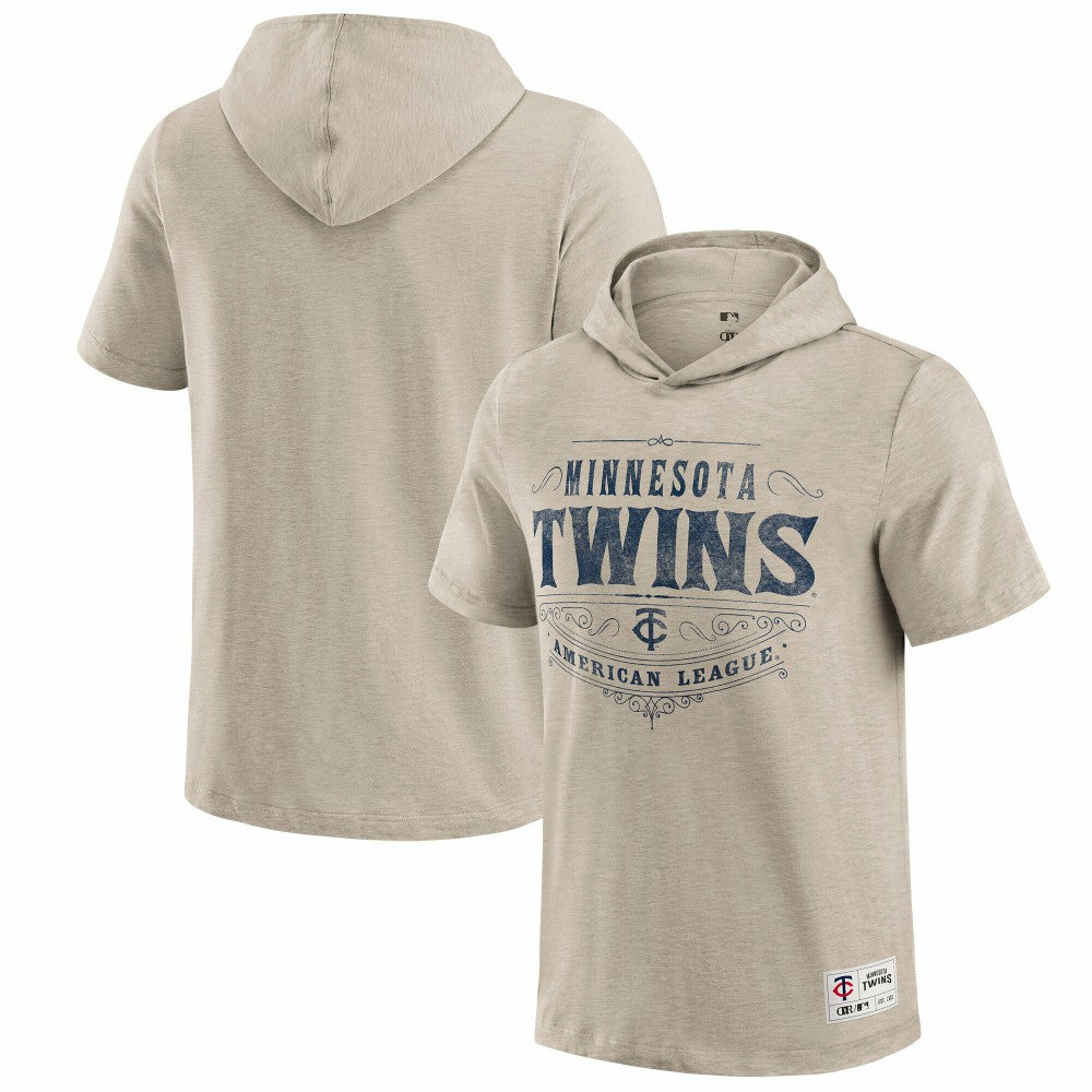 Minnesota Twins Darius Rucker Collection by Fanatics Hooded T-Shirt - Tan - Fanatics on Sale