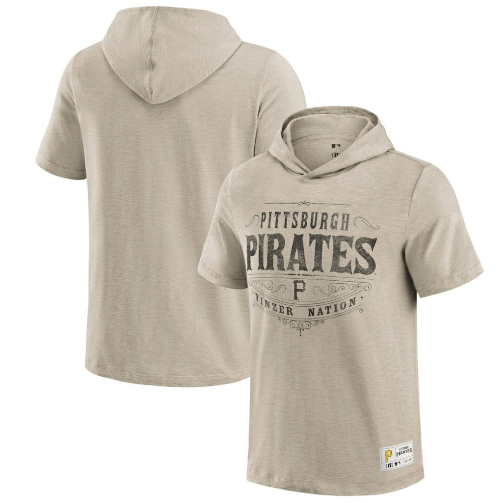 Pittsburgh Pirates Darius Rucker Collection by Fanatics Hooded T-Shirt - Tan - Fanatics Lifestyle