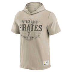 Pittsburgh Pirates Darius Rucker Collection by Fanatics Hooded T-Shirt - Tan - Fanatics Lifestyle