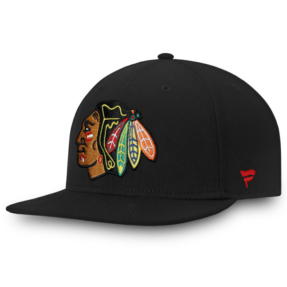 Chicago Blackhawks Fanatics Core Fitted Hat - Black - NHL 202682138