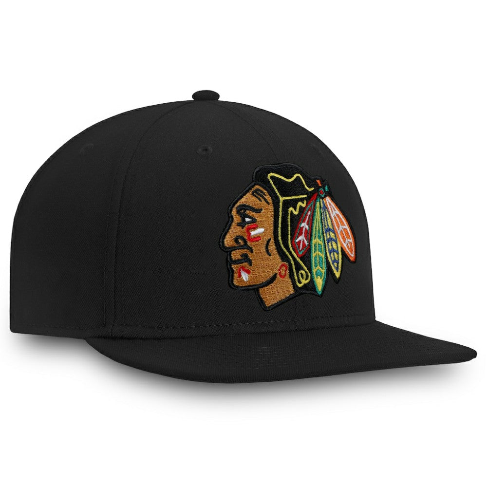 Chicago Blackhawks Fanatics Core Fitted Hat - Black - NHL 202682138