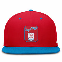Miami Marlins Nike City Connect Patch Performance Fitted Hat - Red/Blue - Nike on Sale