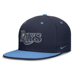 Tampa Bay Rays Nike  True Primetime Two-Tone Performance Fitted Hat - Navy/Light Blue - Nike Online