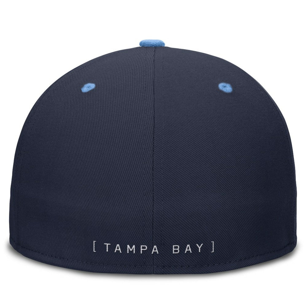 Tampa Bay Rays Nike  True Primetime Two-Tone Performance Fitted Hat - Navy/Light Blue - Nike Online