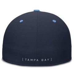 Tampa Bay Rays Nike  True Primetime Two-Tone Performance Fitted Hat - Navy/Light Blue - Nike Online