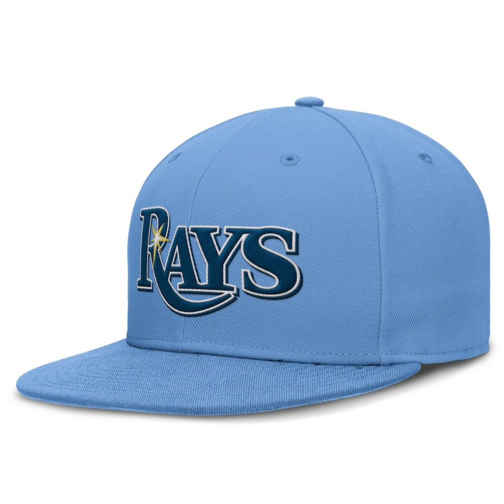 Tampa Bay Rays Nike True Round Bill Performance Fitted Hat - Light Blue - Nike Sale
