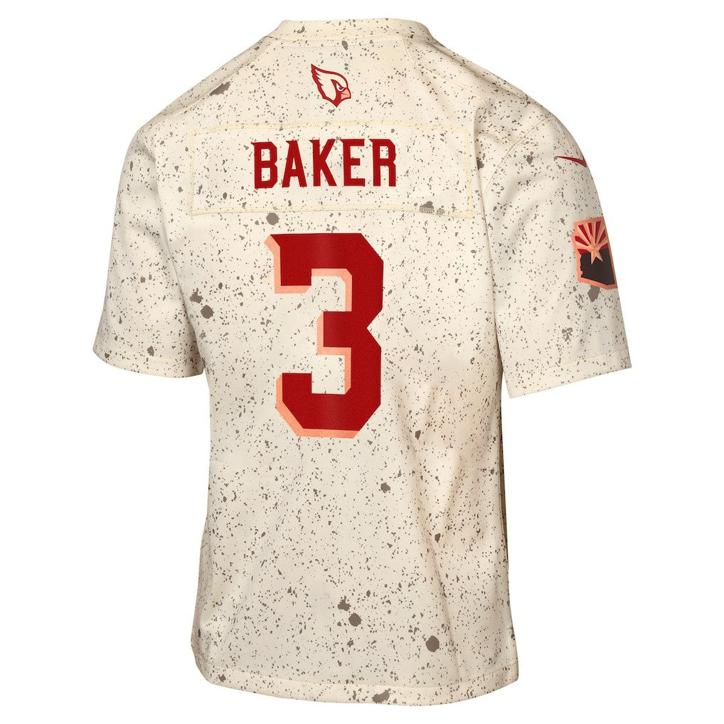 Nike Budda Baker Arizona Cardinals Youth 2025 Rivalries Collection Game Jersey Natural